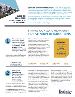 Guide to Freshman Admissions